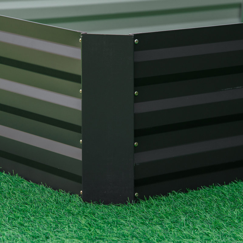 95" X 36" X 12" Galvanized Raised Garden Bed, Easy DIY And Cleaning For Growing Flowers, Herbs, Succulents, Gray, Gray