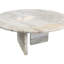 Table basse ronde blanche en marbre semi-poli, table basse à profil bas, table de salon, pierre naturelle, marbre véritable, véritable marbre, 27,6 H12,6 pouces, 70 H32 cm-1242368426