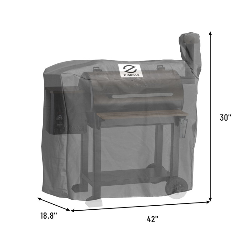 450A Pellet Grill Cover 49 Inch Upgraded 600D Polyester Fabric, Heavy Duty, Waterproof, Weather Resistant Full Length Grill Cover for 450 Series, 550B/550B2/550B4/550C Smoker