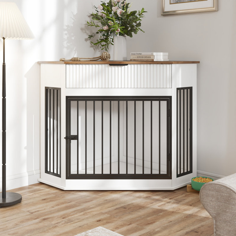 Caisse pour chien avec tiroir Furniture, Blanc