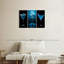 Ensemble de 3 boissons bleues sur toile-92829634