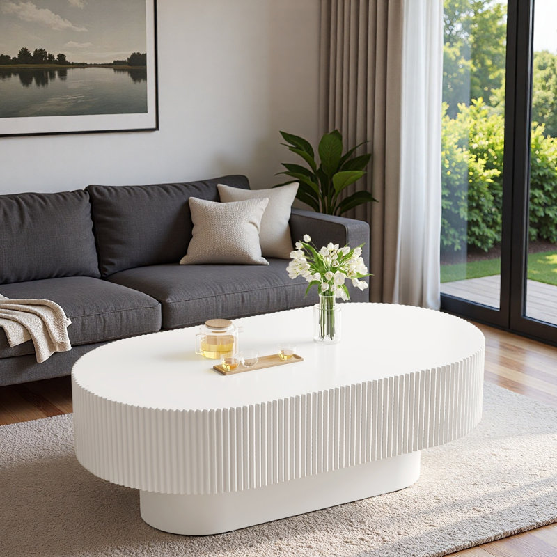 Table basse 48,4 po, Blanc