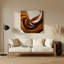 Gradient Abstract 56, art mural en métal brun-263626707