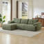 Grand canapé moderne 115 po 3 places avec revêtement en chenille et dossier incurvé en corne pour le salon, la chambre à coucher et le bureau-133426673-133426675