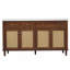 Bathroom Vanity with Double Sink ( SMC Sink ), Large Storage Space with 2 Tip-Out Trays / Flip-Out Drawers and 4 Soft Closing Doors
