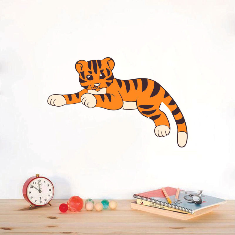 Adhésif décoratif bébé tigre mignon, H 12 po x l 20 po