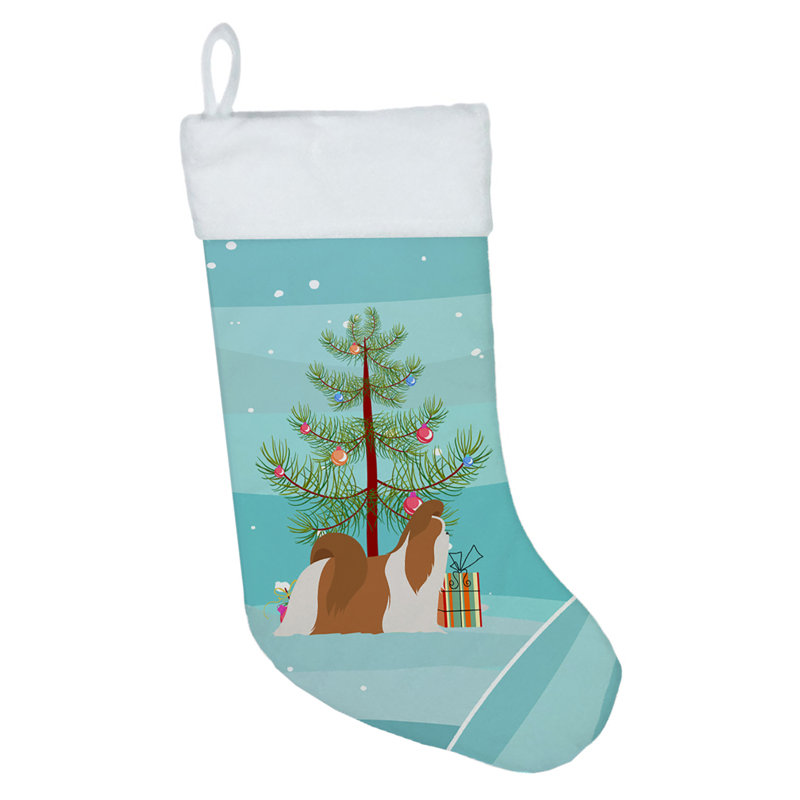 Chaussette de noël joyeux de noël, Shih Tzu