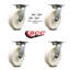8 Inch Nylon Caster Set with Ball Bearings and Swivel Locks Service Caster