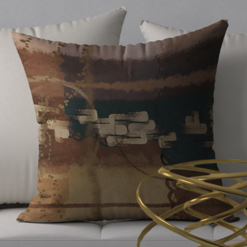 Abstract Reversible Throw Pillow, 24" x 24"