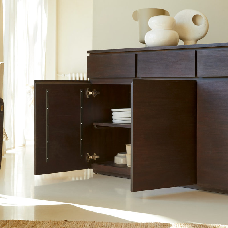 Eva 78.74'' W Solid Wood Sideboard