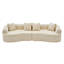 Canapé courbé désossé, canapé modulaire à compression de 106 po, haute densité, canapé-lit pour salon, salon, appartement, chenille-618137723