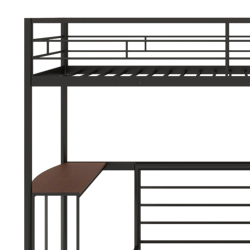 Russellville Kids Twin Over Full Bunk Bed, Black