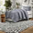 Durable Twin/twin Xl Bedding Sets, Woven Polyester, Modern Striped Design For Dorms And Bedrooms
