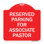 Enseigne Signmission Designer Series - Stationnement réservé pour pasteur associé | Panneau architectural rouge et blanc en aluminium de gros calibre 18 po x 18 po | Protégez votre entreprise et votre commune | Fabriqué aux États-Unis