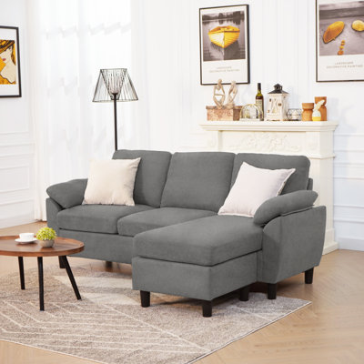 Canapé modulaire réversible de 79,5 po de largeur avec méridienne avec repose-pieds