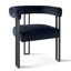 Ensemble de 8 fauteuils de salle à manger rembourrés en velours de 18 po (ensemble de 8)-131367548