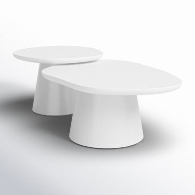 Earnshaw Concrete Solid 2 Nesting Tables