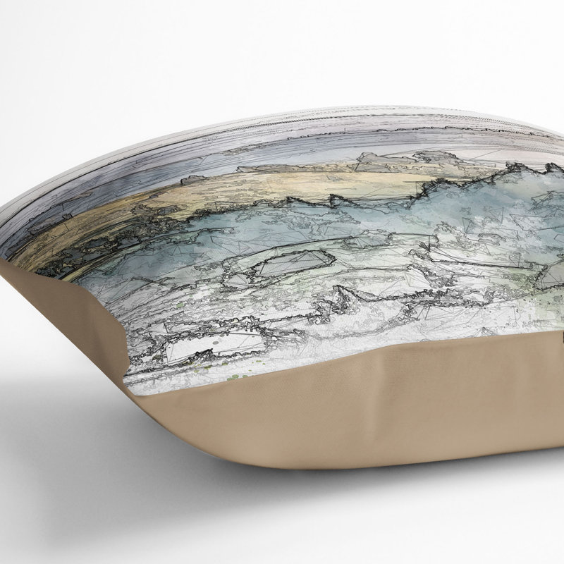 Square Throw Cushion, 40cm H x 40cm W x 15cm D, Stone