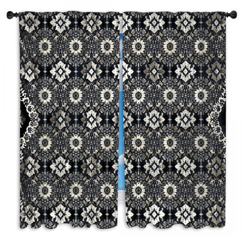 Rideaux de fenêtre Ornate, 40 po x 50 po - 2 panneaux, Obscurcissement de chambre