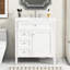 Meuble-lavabo de 30 po avec lavabo, armoire fonctionnelle 2 tiroirs et compartiment basculant, tiroir pratique de conception moderne, pour rangement-1400785582