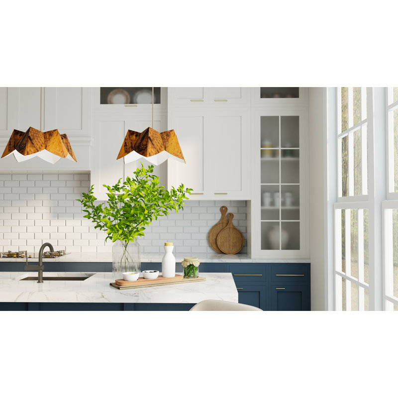 Physalis 1 - Light Pendant, 9.75" H x 25.74" W x 25.74" D, Imbuia