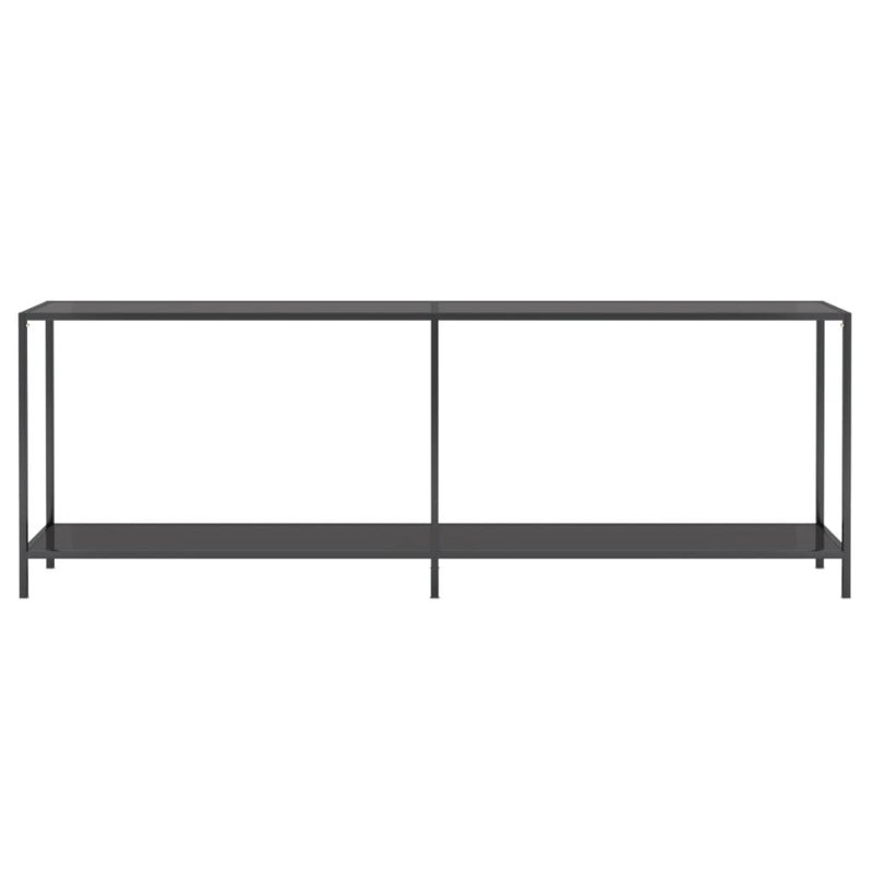 Hekkel Glass Top Console Table, 75.5 H x 220 W x 35 D cm