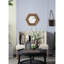 Miroir hexagonal en bois de 18,5 po x 18,5 po, renforçant l'attrait des murs de la maison, rendant le couloir de la salle de bain du salon plus charmant-154868050-154868048