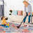 Area Rug 5X8, Washable Rug, Low-Pile, Non-Slip, Non-Shedding, Foldable, Kid & Pet Friendly - Area Rugs For Living Room, Bedroom, Kitchen, Dining Room Rug  Gifts, (Cream, 5' X 8')-866235769