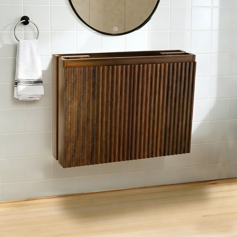 Meuble-lavabo mural pliant 30 po avec lavabo en céramique