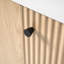 Meuble-lavabo en bois 21,6 po, armoire combinée, meuble de rangement pour salle de bain, lavabo simple en céramique, rangement à gauche