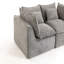 Canapé d'angle modulaire surdimensionné Cloud Couch de 190 cm de largeur, canapé True Relax Comfy avec assise large et profonde, en tissu gaufré, 2 places.