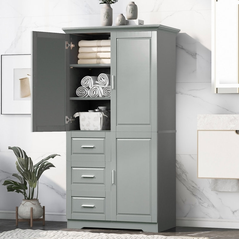 Semele MDF Bathroom Cabinet, Light Green