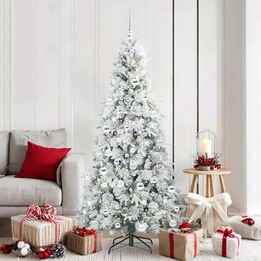 Artificial Hinged Christmas Tree Green PE and PVC