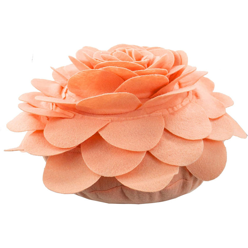  Housse de coussin en polyester, 16 po x 16 po, Polyester/ Bourre en polyester, Pêche