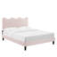 Très grand lit plateforme Performance en velours ** 6738-150280440-150280444