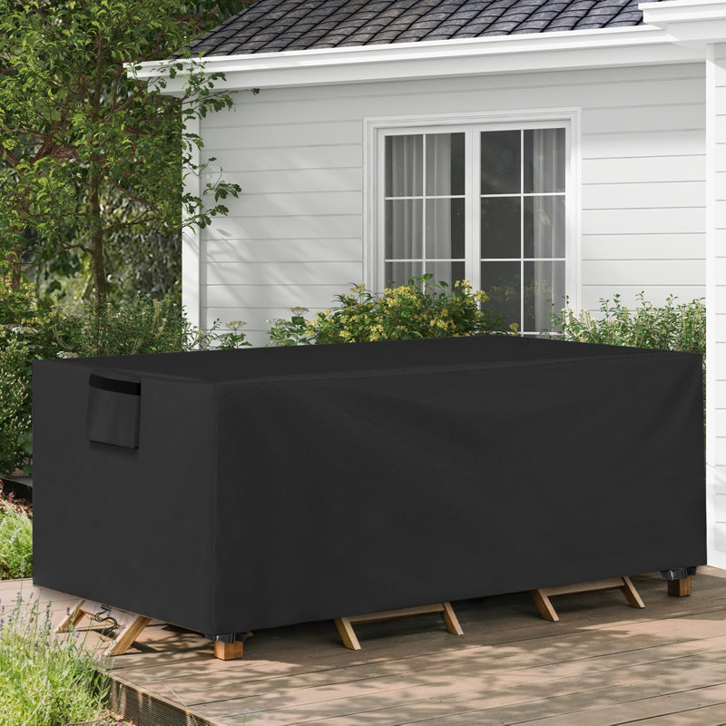 Patio Furniture Cover, Durable All-Season Outdoor Conversation Set Furniture Cover, 32" H x 98" W x 78" D, Black