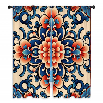 Paire de rideaux obscurcissant en polyester Joelyne