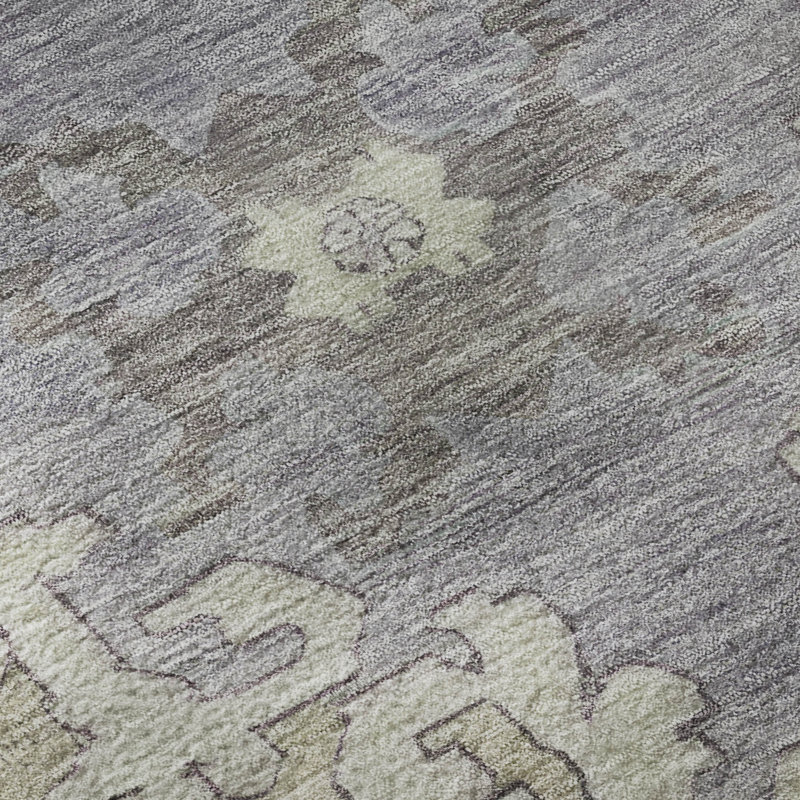 Premium Machine Washable Lubbers AMF1731 Global Rug, Rectangle 8' x 10'