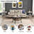 Aderes Round 2-Tier Coffee Table with Scalloped Edges-16001004