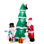 7.5FT Lighted Christmas Tree With Santa And Snowman Holiday Inflatable Decoration