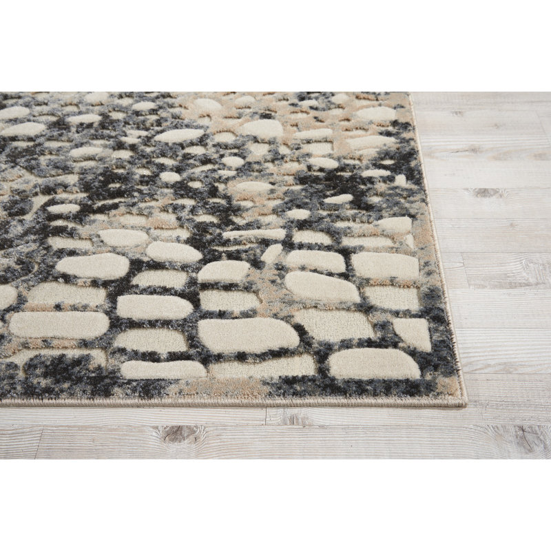 Gleam Abstract Area Rug in Flint, Rectangle 5'3" x 7'3"