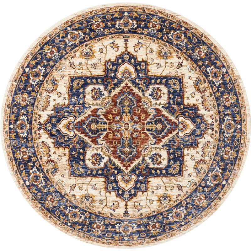 Oriental Indoor Rug, Round 5'