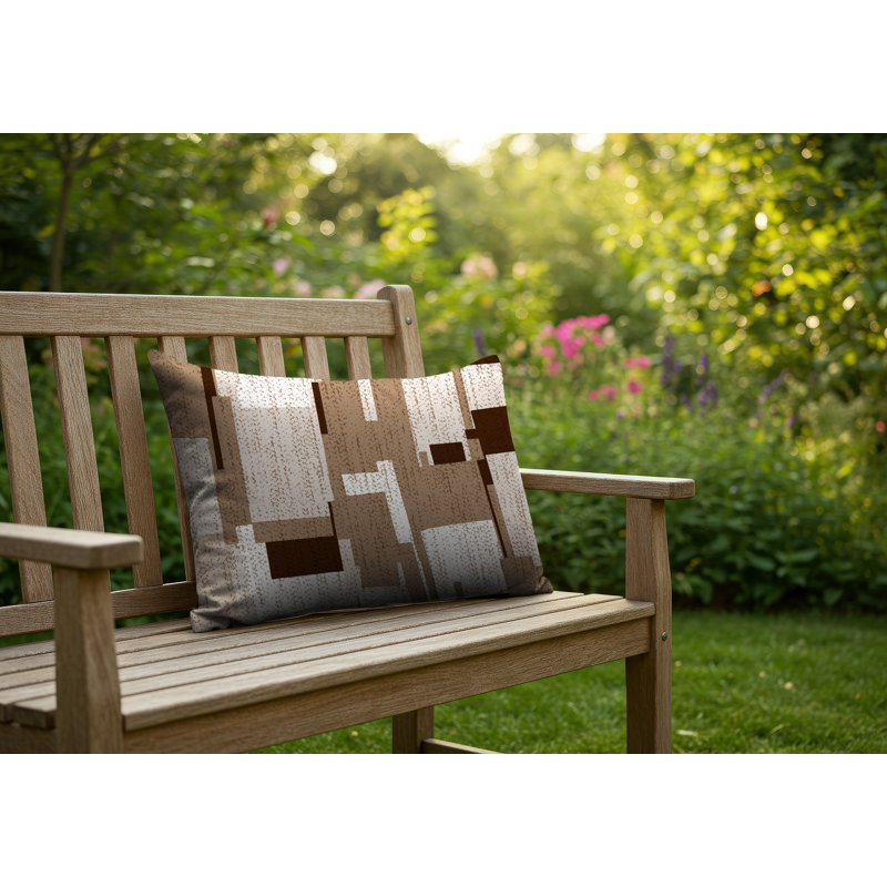 Oreiller réversible Samie, 20 po x 14 po, Beige