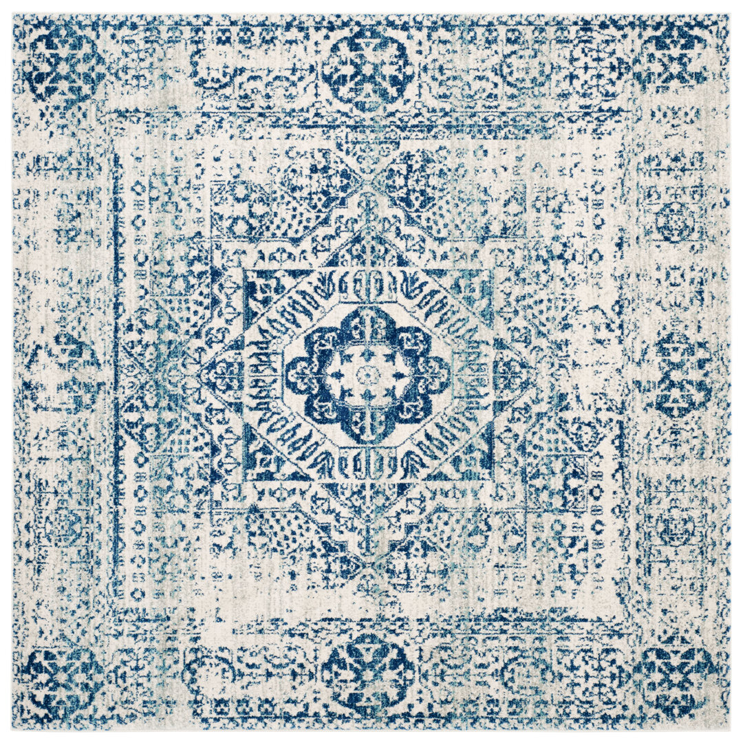 Bryker Persian Ivory/Blue Area Rug