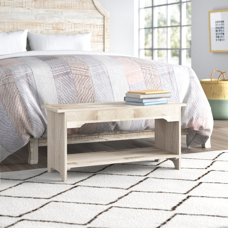 Manatuto Solid Wood Storage Bench, 17" H x 36" W x 13" D