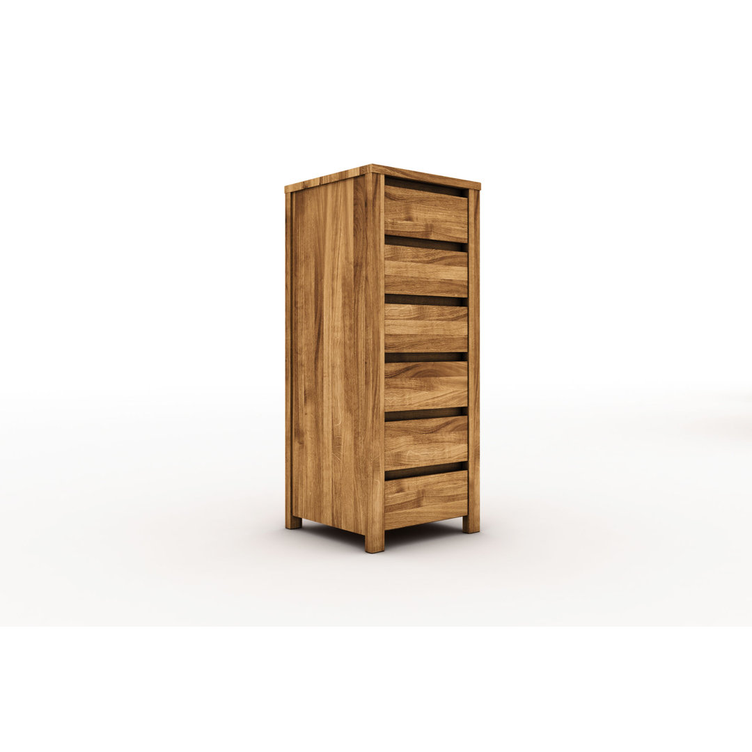 Fugate 45 Cm Wide 6 Drawer Solid Wood Highboard