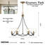 Lustre classique à 6 lumières avec abat-jour Merton