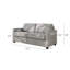 Canapé-lit moderne avec matelas à ressorts ensachés, canapé-lit escamotable, canapé en chenille compact, gris-1325890581