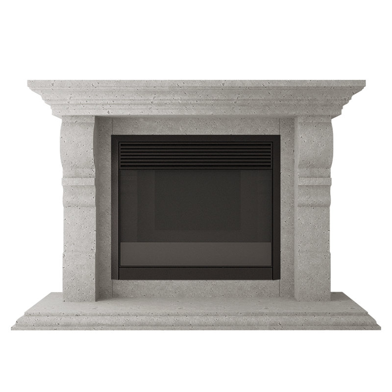 Vana Fireplace Surround, Old World-Gray