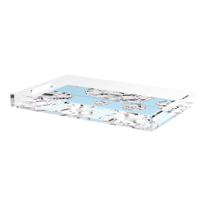 Decorative Tray, 22.5"W x 14.5"D x 2"H, Wedge